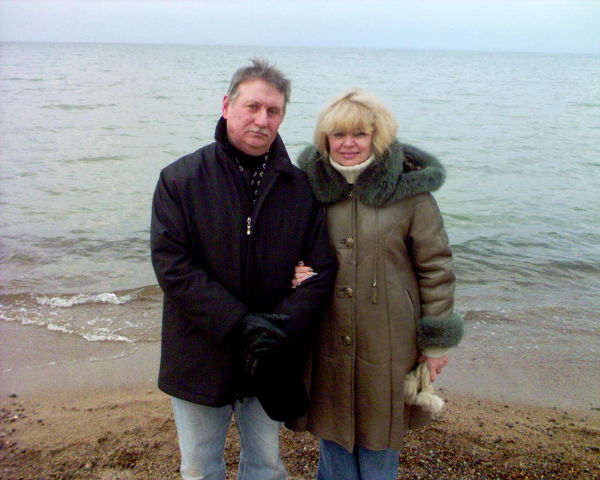 У родного Балтийского моря с любимой женой Людмилой