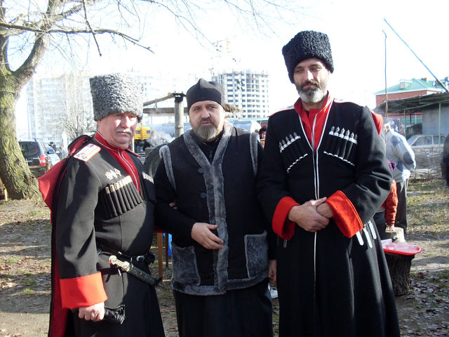 Пан атаман Лабызнов П.Н. с козаками